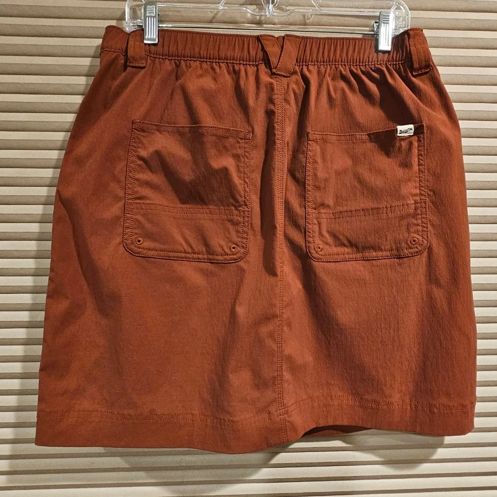 Duluth Trading Co Dry on the Fly Skort Burnt Orange Rust Women Medium 3237-97